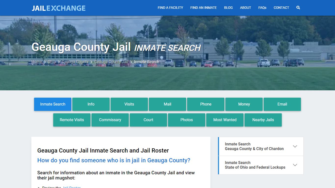 Inmate Search: Roster & Mugshots - Geauga County Jail, OH - Jail Exchange